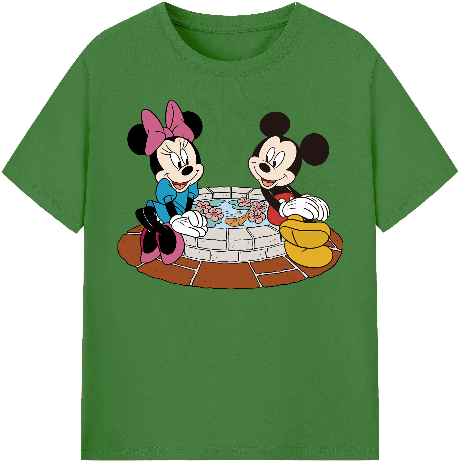 （画像用） ミッキーマウス Mickey Mouse レディースカジュアルプリントTシャツ（綿100％）